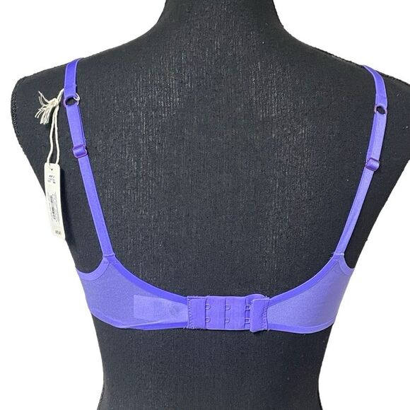 Aerie Smoothez Dark Periwinkle Purple Balconette Bra - Picture 2 of 8